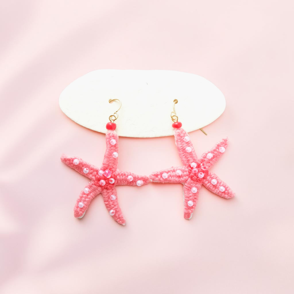Pink Starfish Earrings