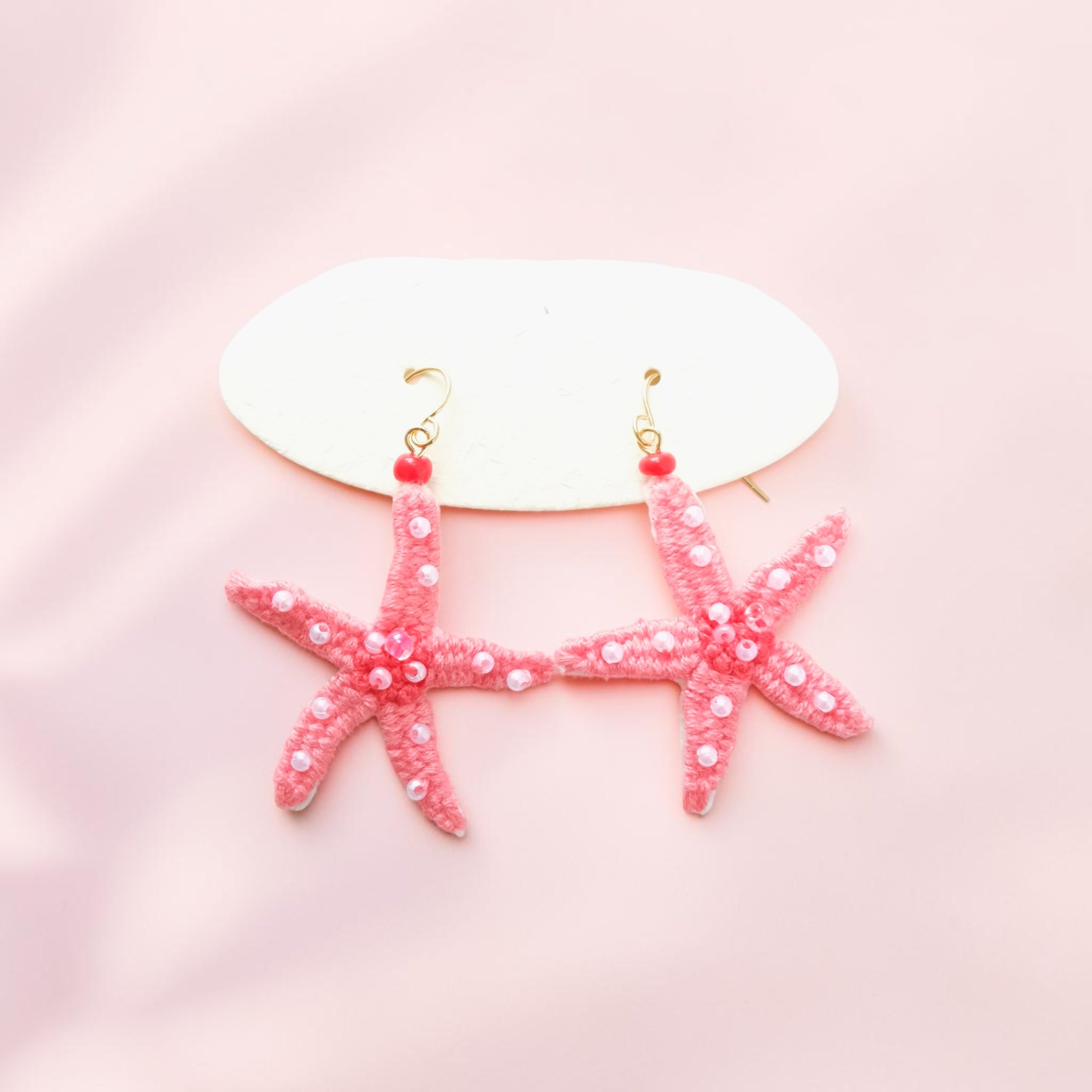 Pink Starfish Earrings