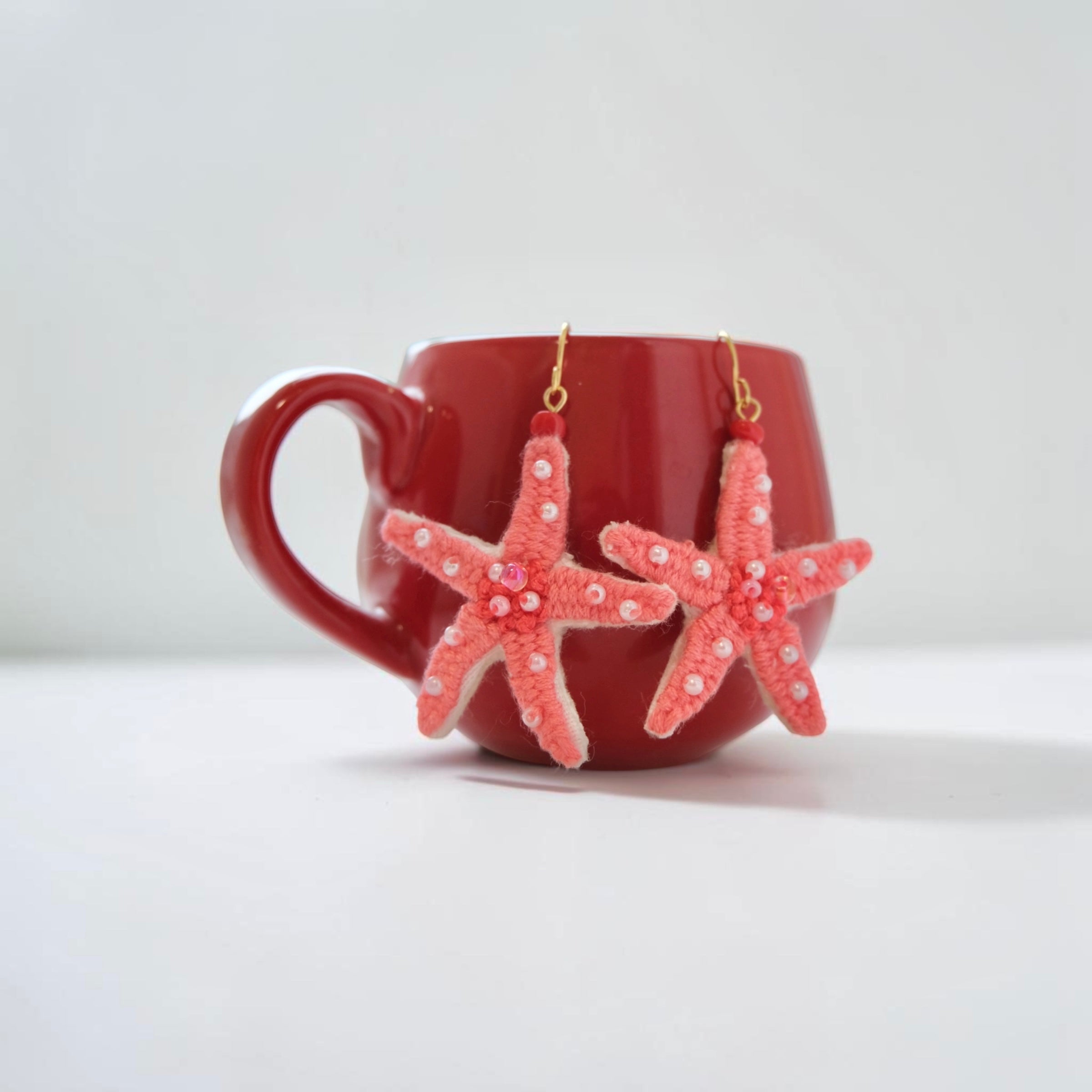 Pink Starfish Earrings