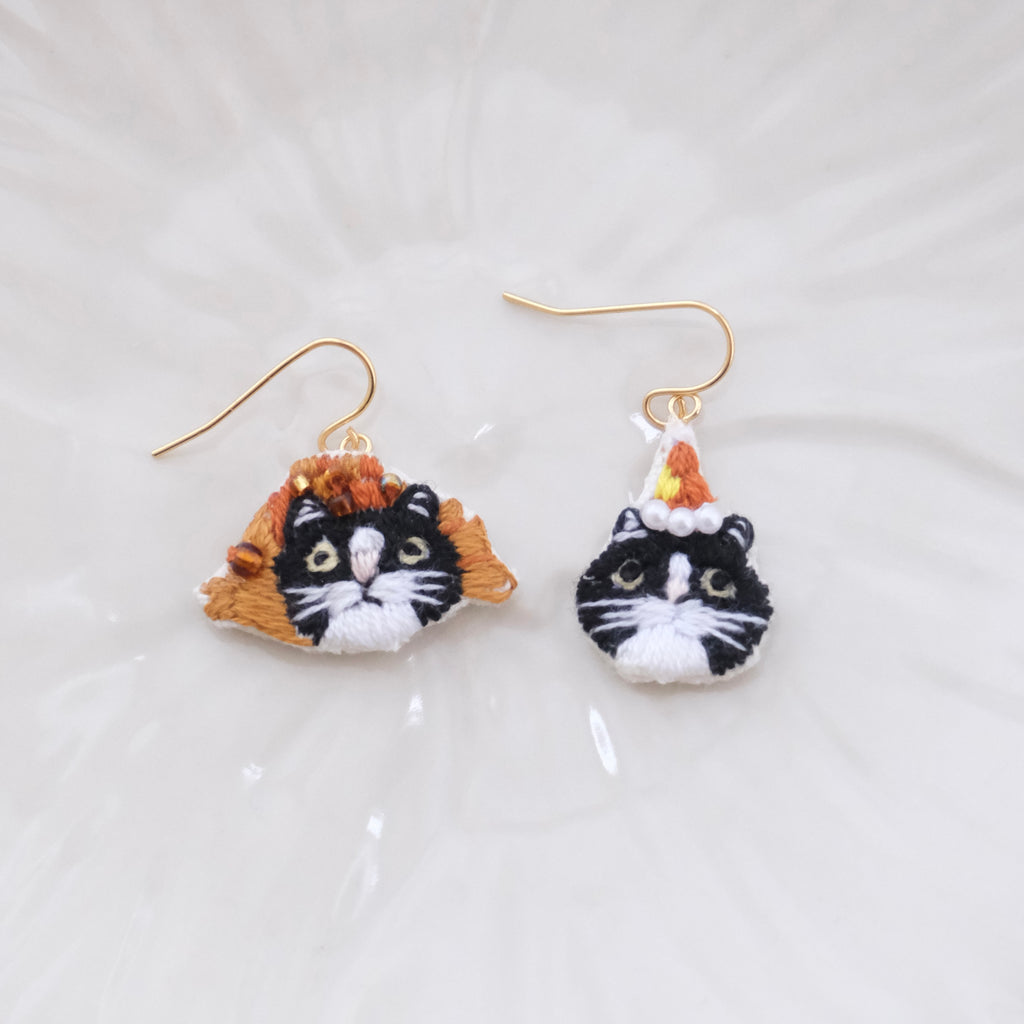 Cat & Hat Earrings