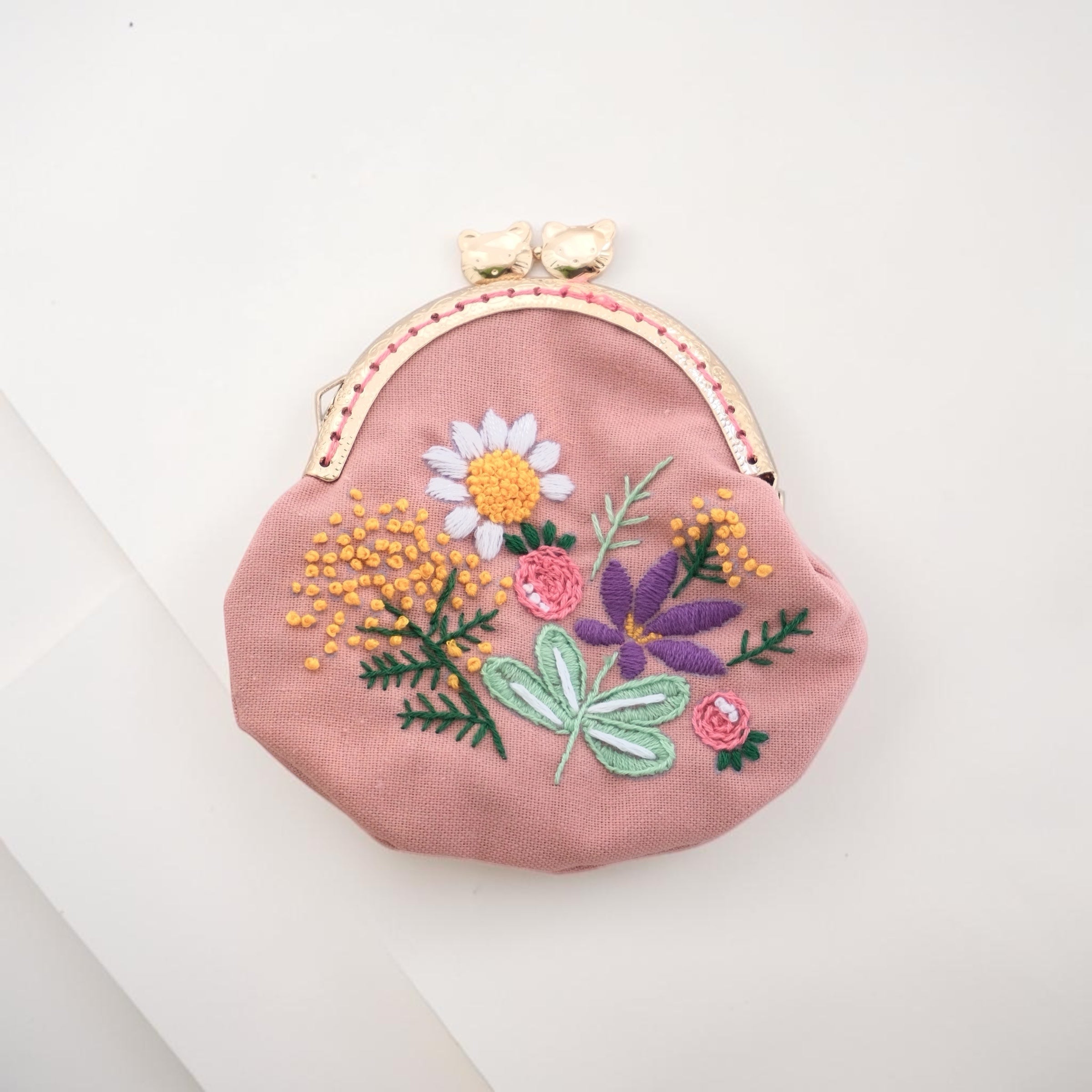 Floral Embroidered Coin Purse