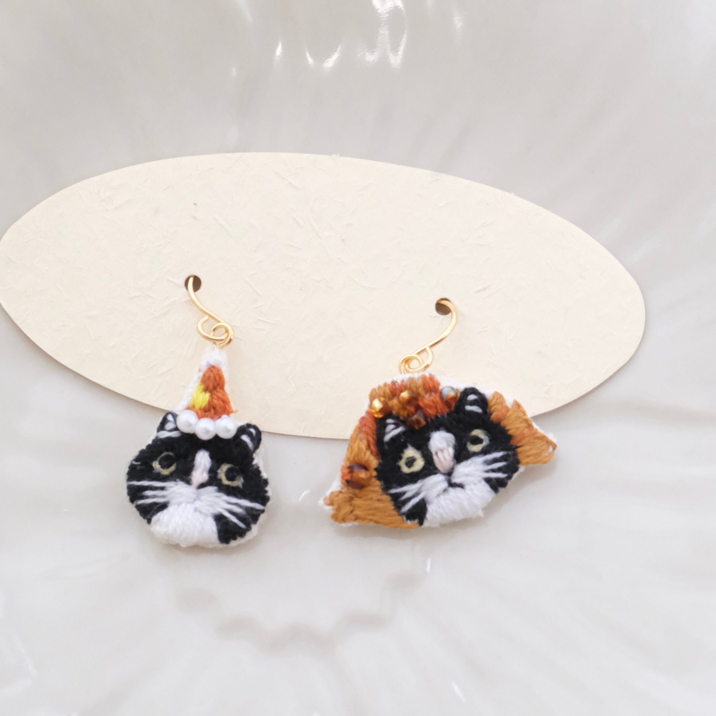 Cat & Hat Earrings