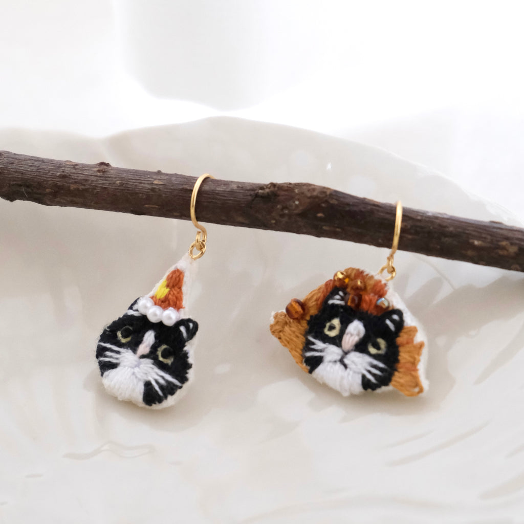 Cat & Hat Earrings