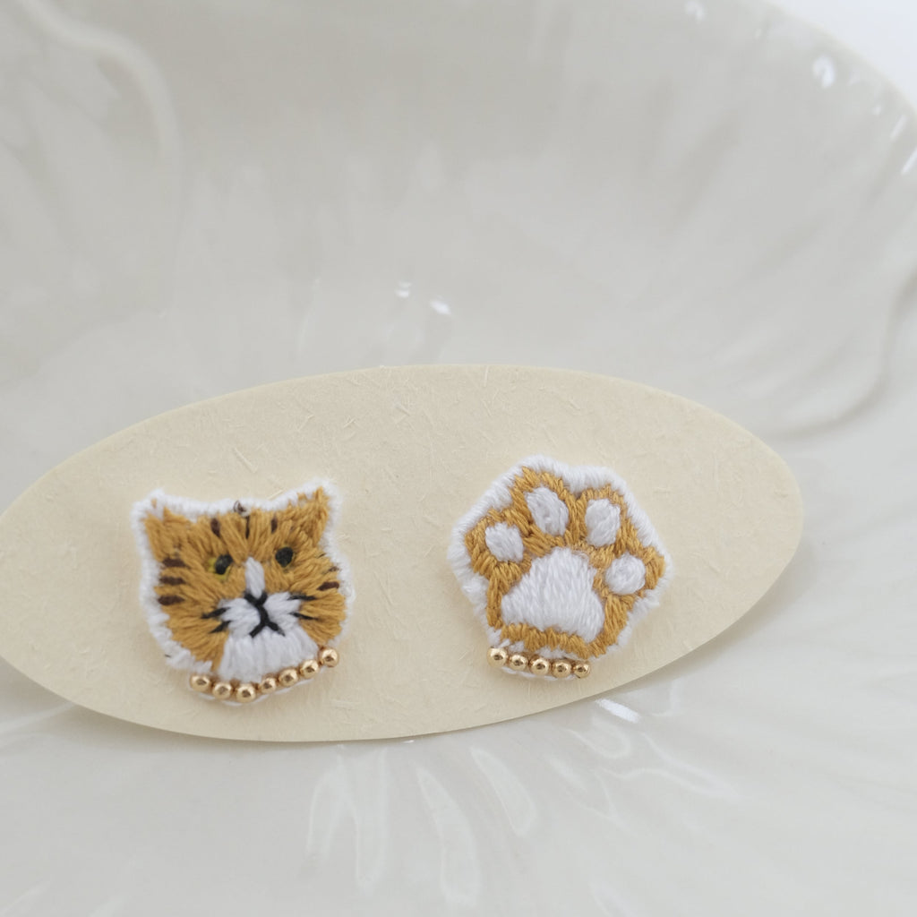 Ginger Cat Earrings