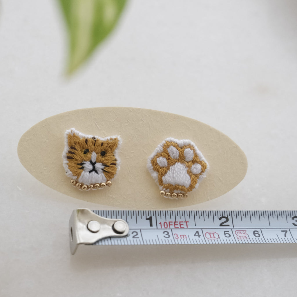 Ginger Cat Earrings